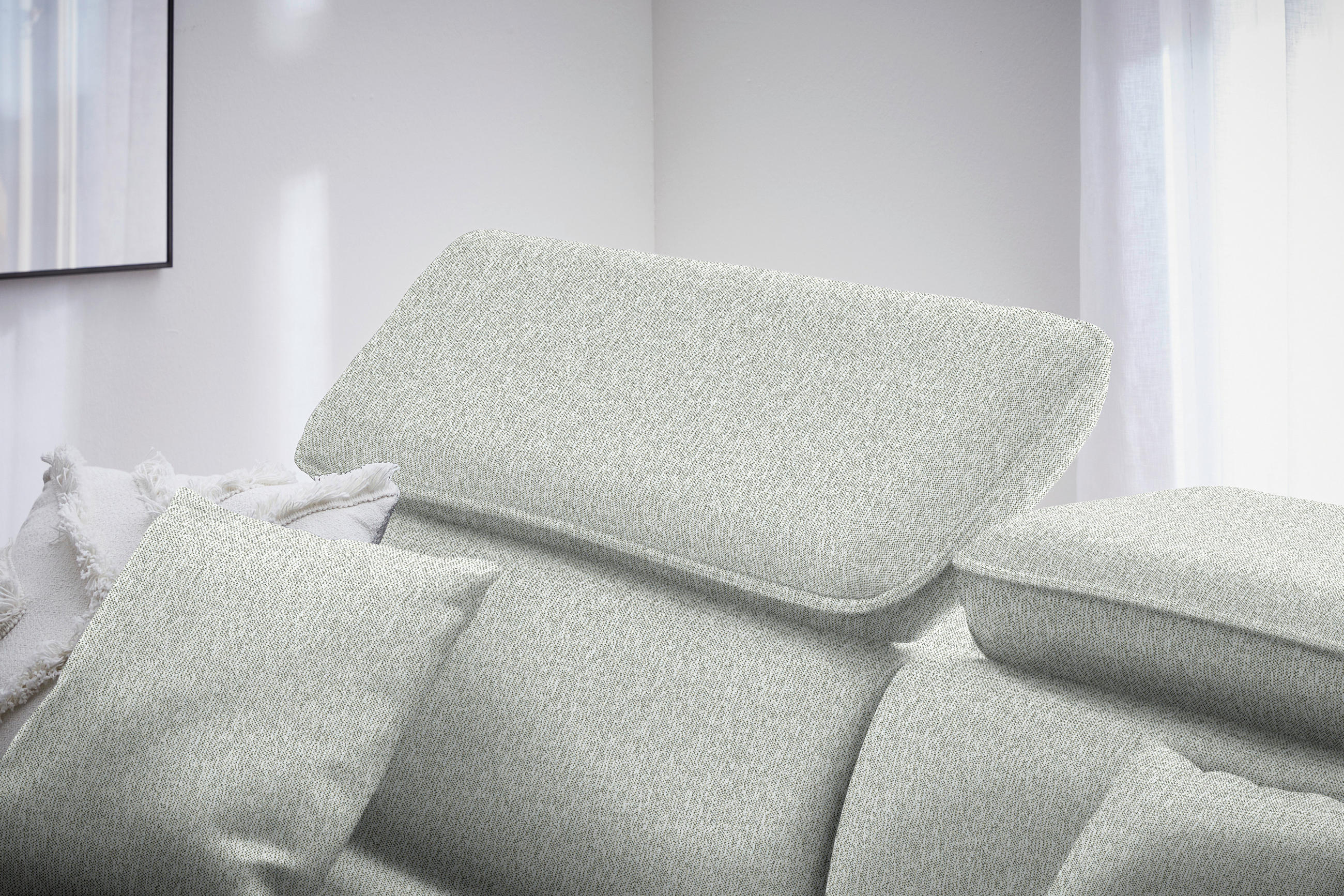 Thumbnail - Stylife Ecksofa, Ecru, Textil, Buche, Hartholz, 3-Sitzer, L-Form, links montierbar, rechts montierbar, 232x185 cm, Stoff...