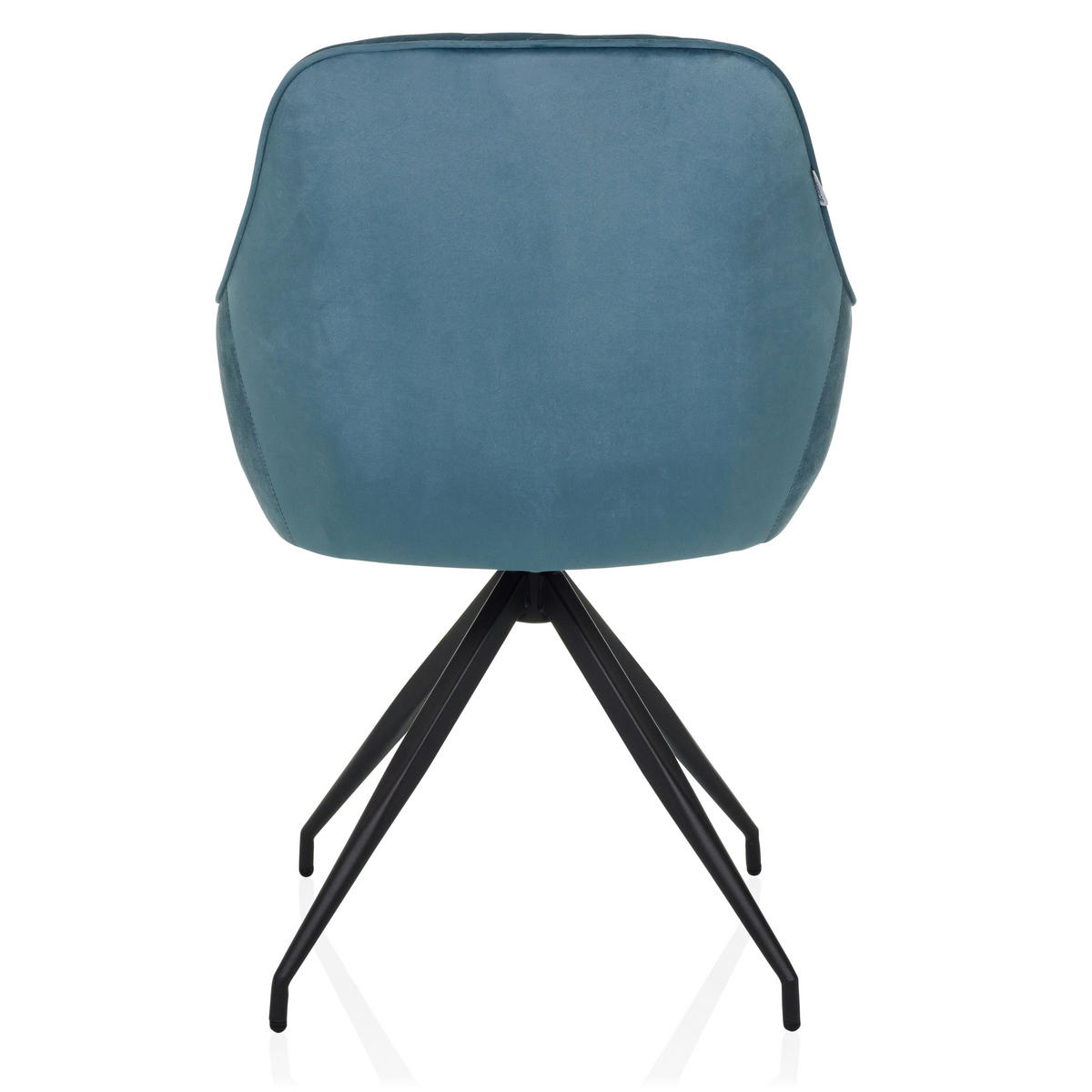 ARMLEHNSTUHL  in Samt  - Blaugrau/Schwarz, MODERN, Textil/Metall (58/87/57cm) - MID.YOU