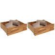 BETTKASTENSET Wildeiche - Wildeiche, Natur, Holz/Kunststoff (83/29/68cm) - Carryhome