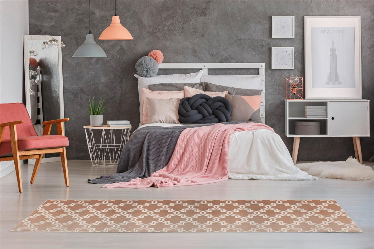 LÄUFER 80/150 cm Monroe 100 Taupe  - Taupe, KONVENTIONELL, Kunststoff/Textil (80/150cm) - Kayoom