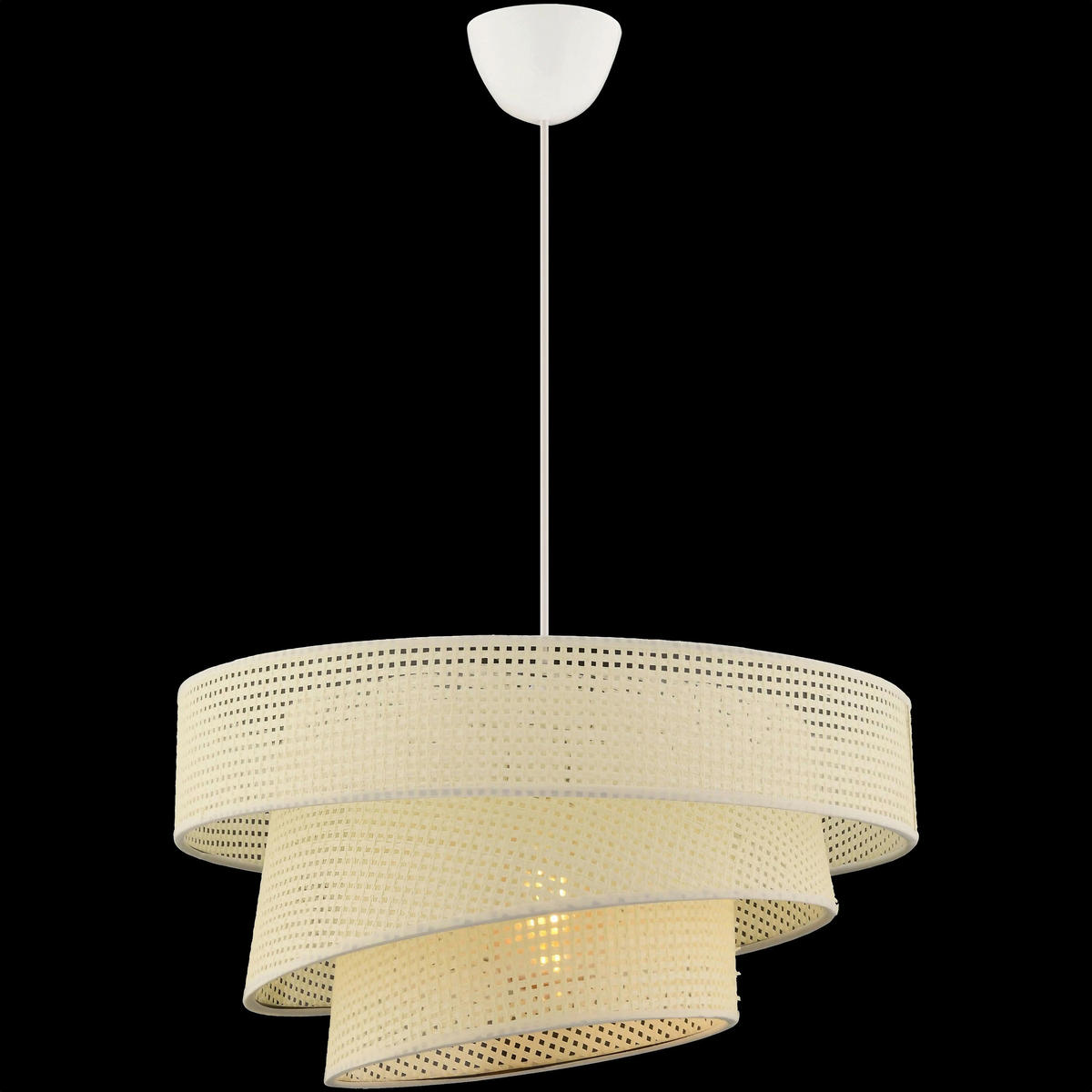 HÄNGELEUCHTE 40/72 cm   - Weiß, Design, Textil/Metall (40/72cm) - P & B