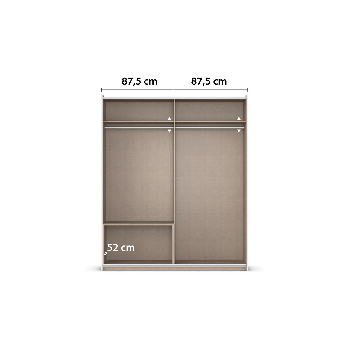 SCHWEBETÜRENSCHRANK in Grau, Eiche Artisan  - Eiche Artisan/Grau, Modern, Holzwerkstoff (175/210/59cm) - Rauch Möbel