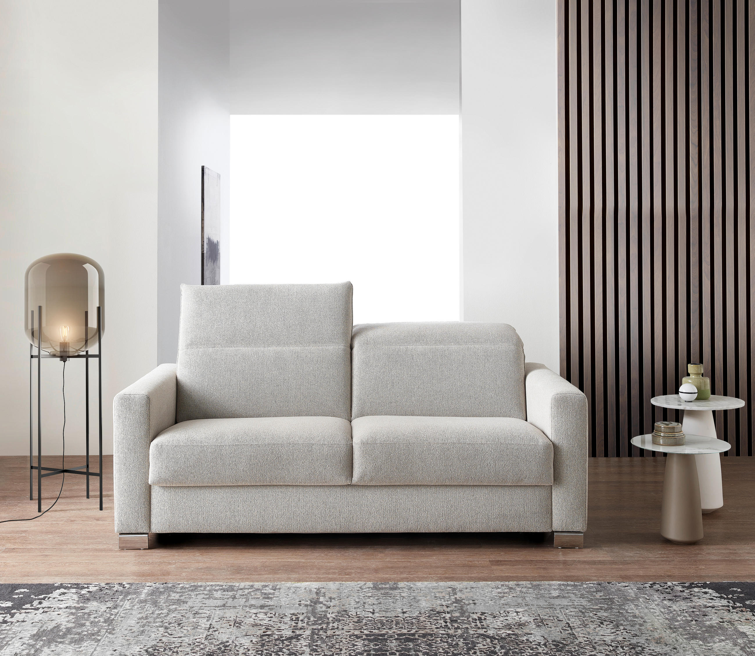 Thumbnail - Bali Schlafsofa Florenz, Beige, Textil, 2-Sitzer, Füllung: Kaltschaum, 194x84x100 cm, Made in Germany, Oeko-Tex® Standar...