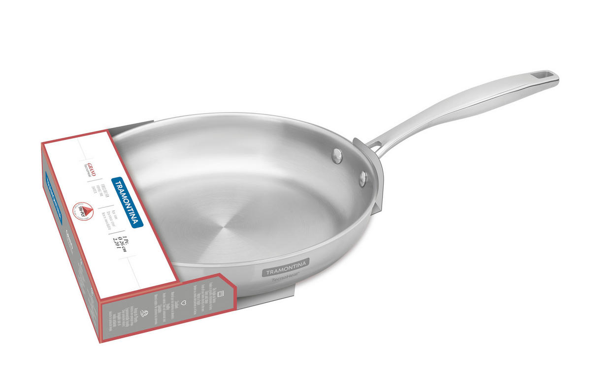 BRATPFANNE GRANO 26 cm  - Edelstahlfarben, Basics, Metall (26cm)