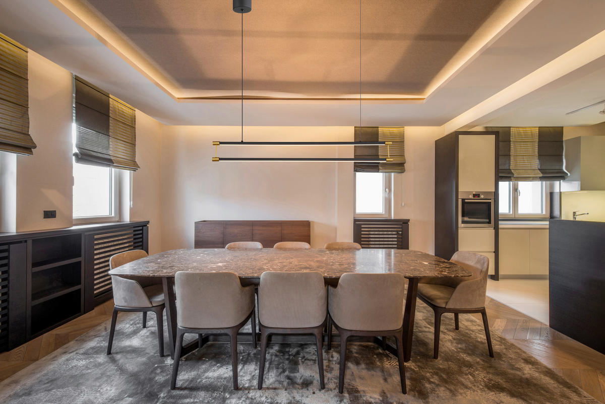 ZÁVĚSNÉ LED SVÍTIDLO, 84/9/150 cm - černá/barvy zlata, Design, kov/plast (84/9/150cm) - Globo
