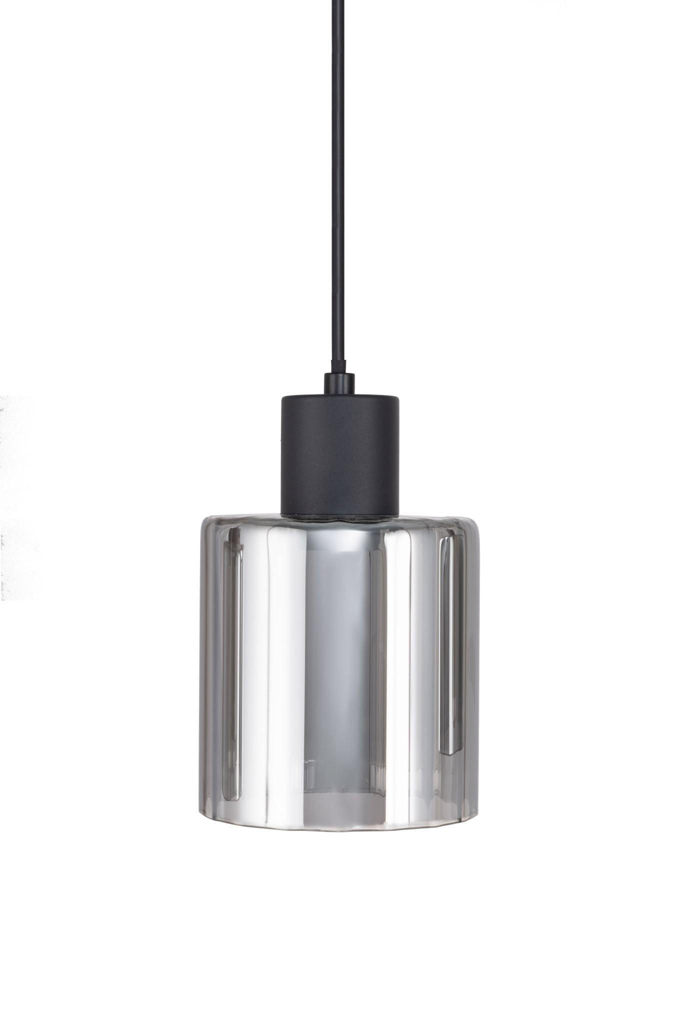 LAMPĂ SUSPENDATĂ 64/12/120 cm  - negru, Trend, sticlă/metal (64/12/120cm) - Novel