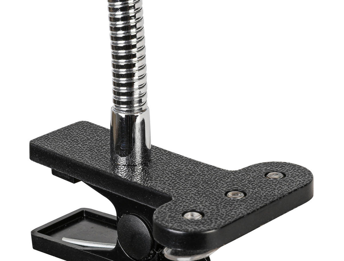 LED-KLEMMLEUCHTE 42/6/10 cm   - Chromfarben/Transparent, Basics, Kunststoff/Metall (42/6/10cm) - Boxxx