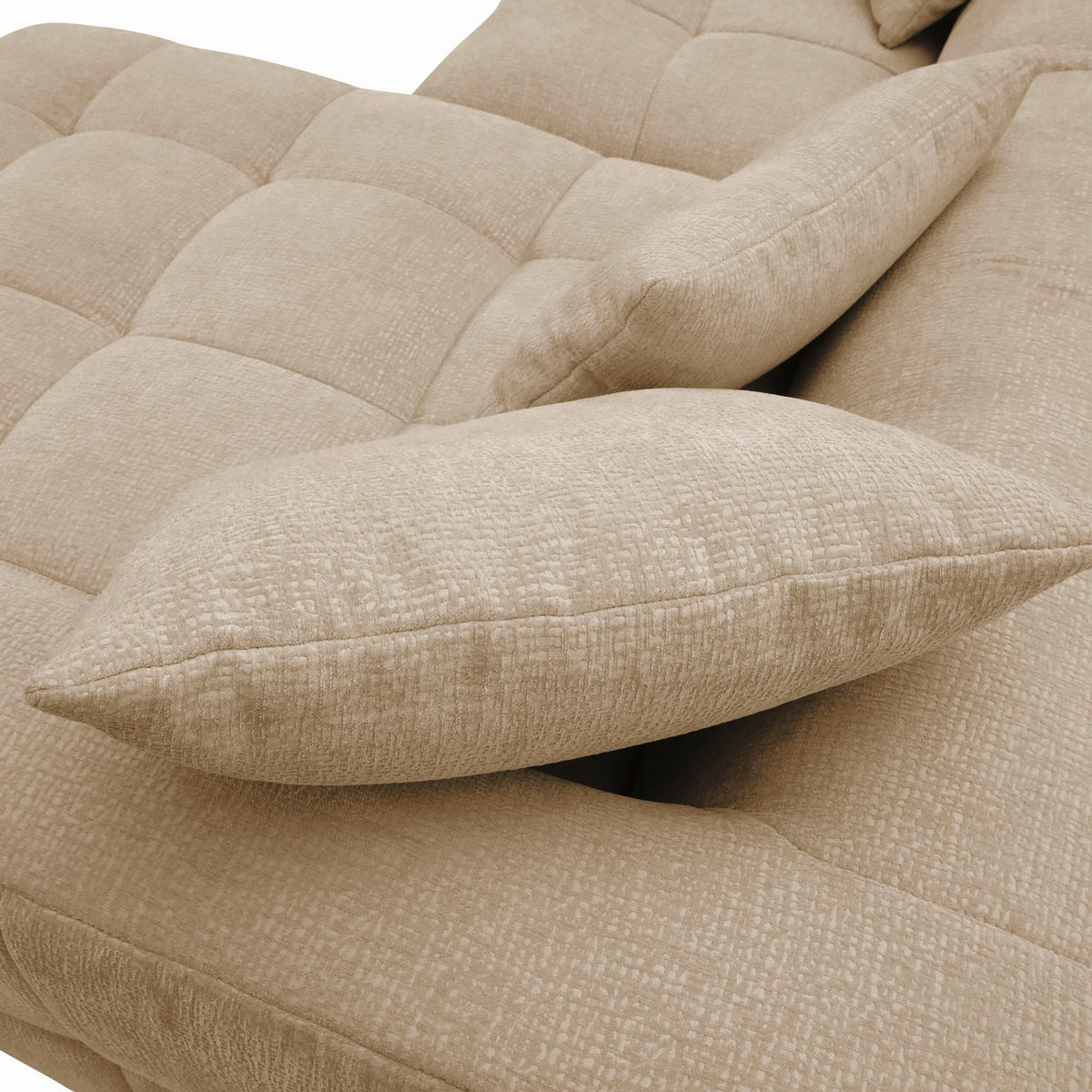 ECKSOFA in Flachgewebe Schlammfarben  - Schlammfarben/Schwarz, Konventionell, Kunststoff/Textil (280/170cm) - Carryhome