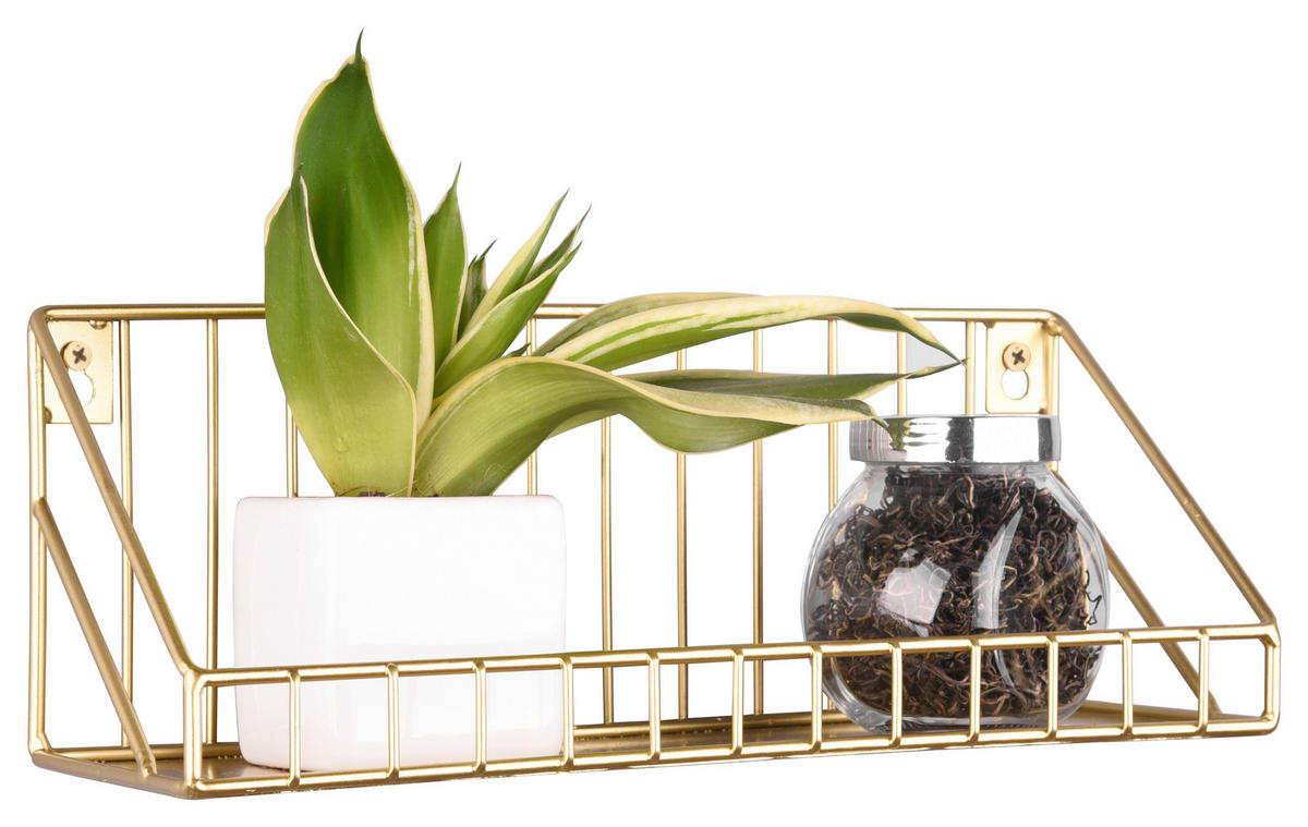 WANDREGAL Goldfarben  - Goldfarben, MODERN, Metall (30/11/11cm)