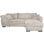 ECKSOFA Beige Cord  - Beige/Schwarz, KONVENTIONELL, Textil/Metall (258/168cm) - Carryhome