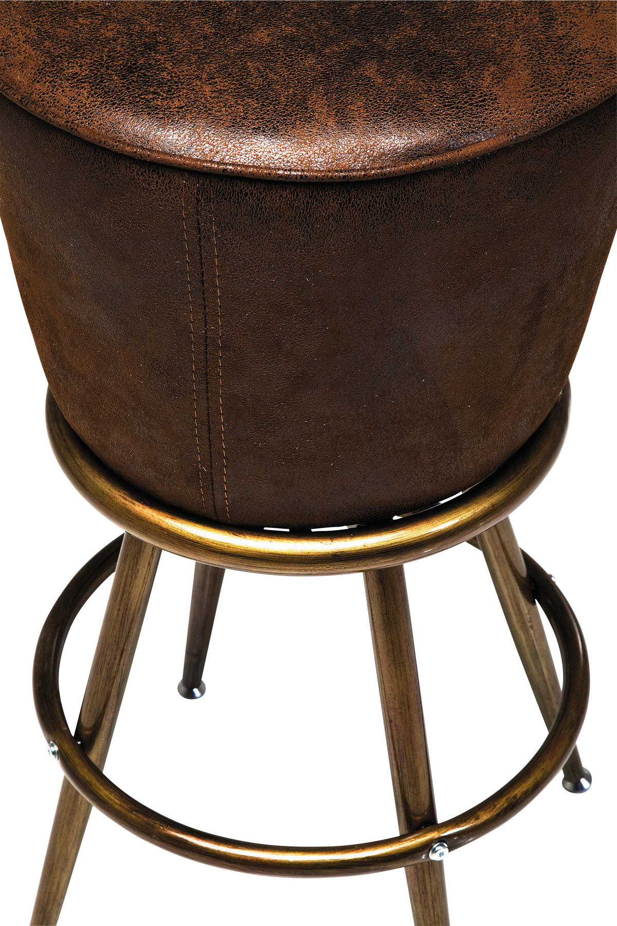 TRESENSTUHL in Braun, Goldfarben  - Goldfarben/Braun, Design, Textil/Metall (48/74/48cm)