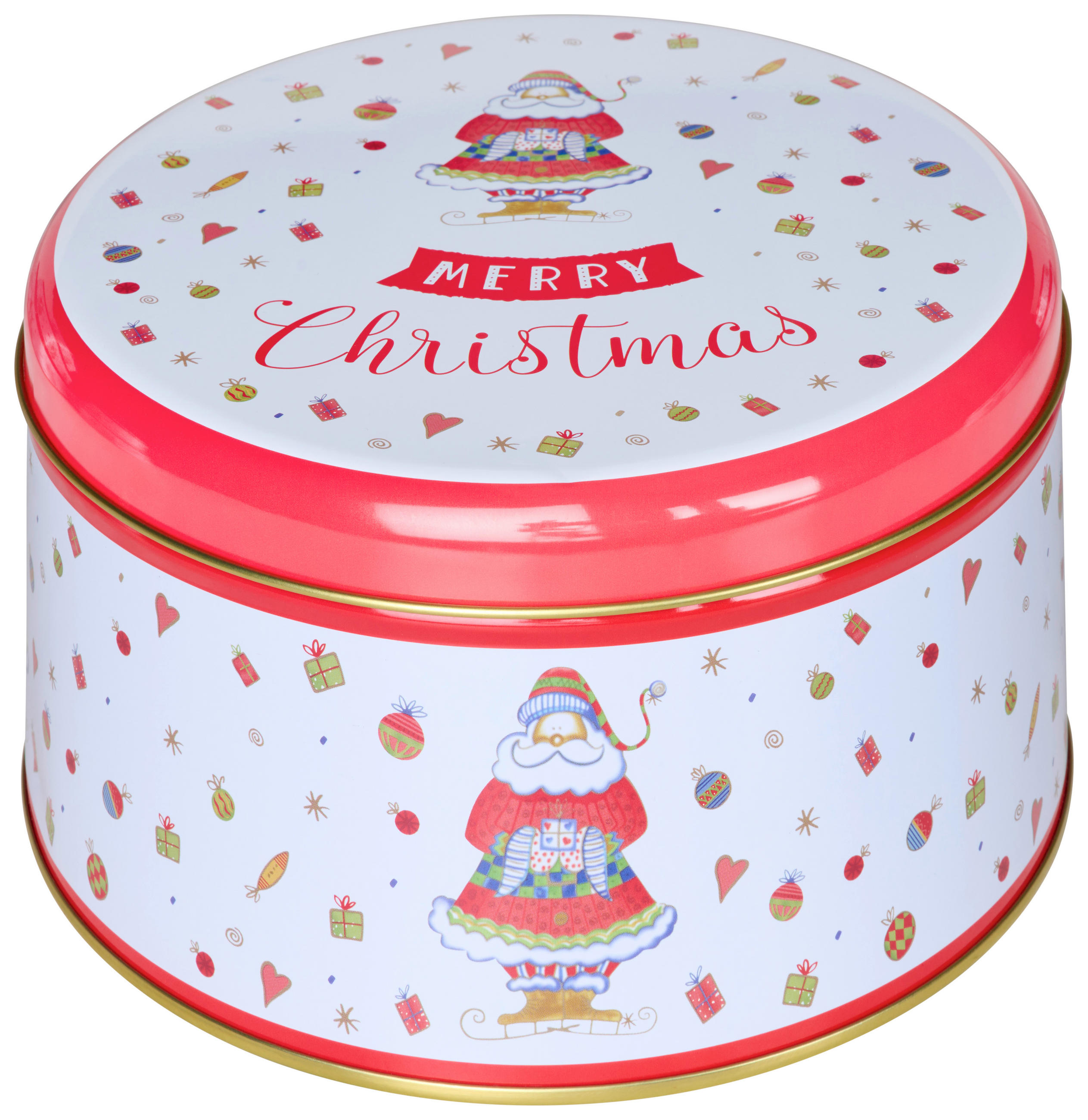 DÓZA NA SUŠENKY  - barvy švestky/světle zelená, Lifestyle, kov (19,7/9,6cm) - X-Mas