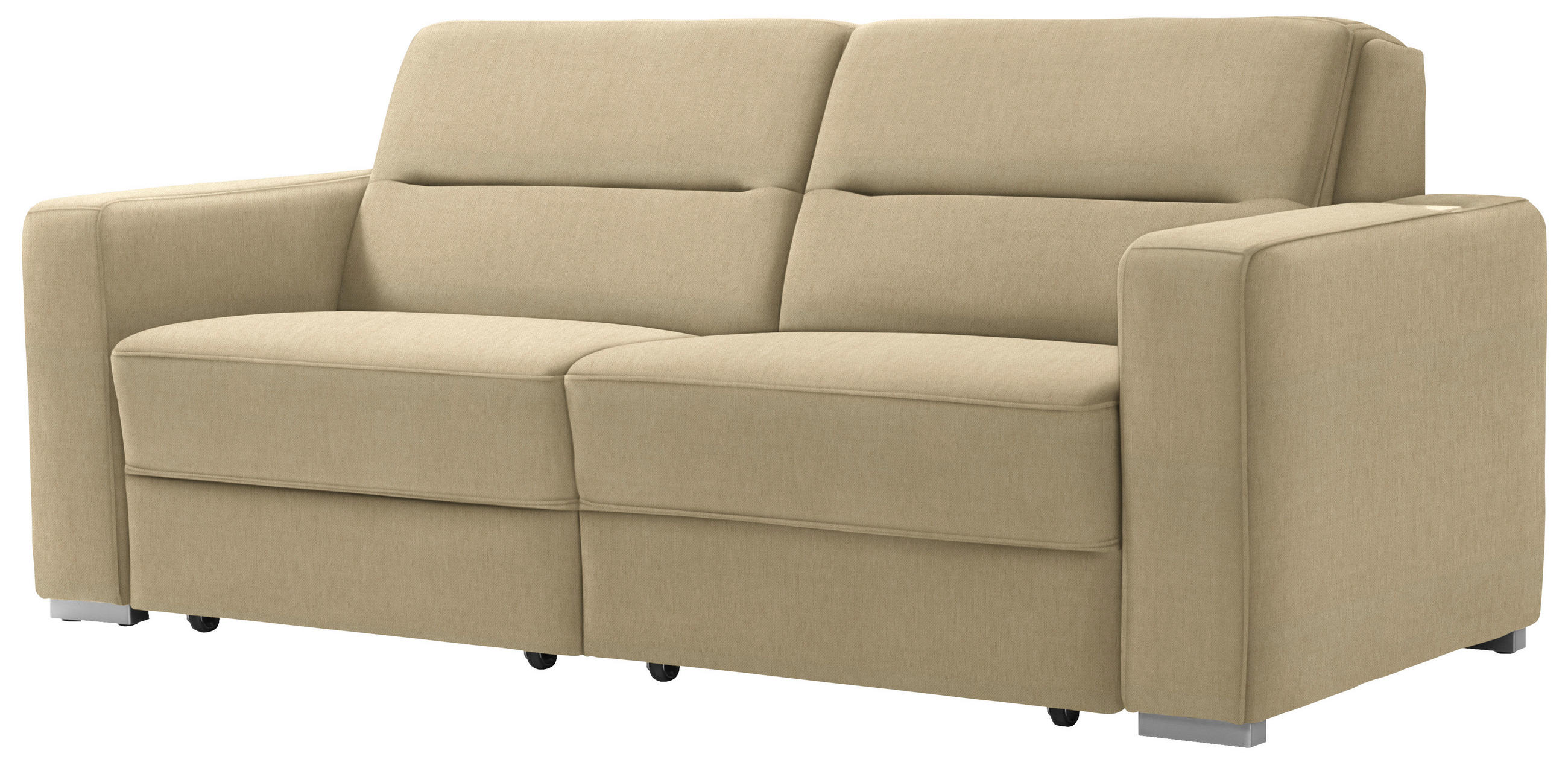 SCHLAFSOFA in Beige  - Beige, KONVENTIONELL, Textil/Metall (202/86/92cm) - Sedda