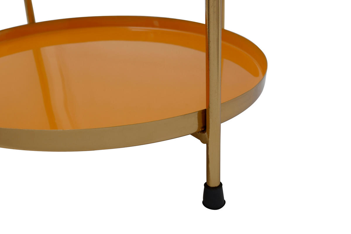 BEISTELLTISCH in Metall 25/25/60 cm  - Goldfarben, Design, Metall (25/25/60cm) - Kayoom