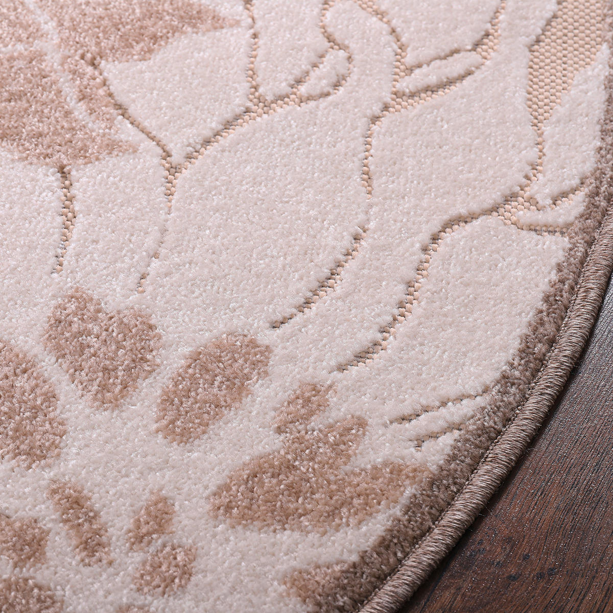 OUTDOORTEPPICH 150 cm Floral Beige, Braun, Creme  - Beige/Creme, LIFESTYLE, Kunststoff/Textil (150cm) - Novel