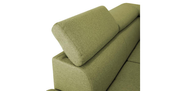 ECKSOFA in Webstoff Grün  - Silberfarben/Grün, Design, Textil/Metall (226/257cm) - Xora