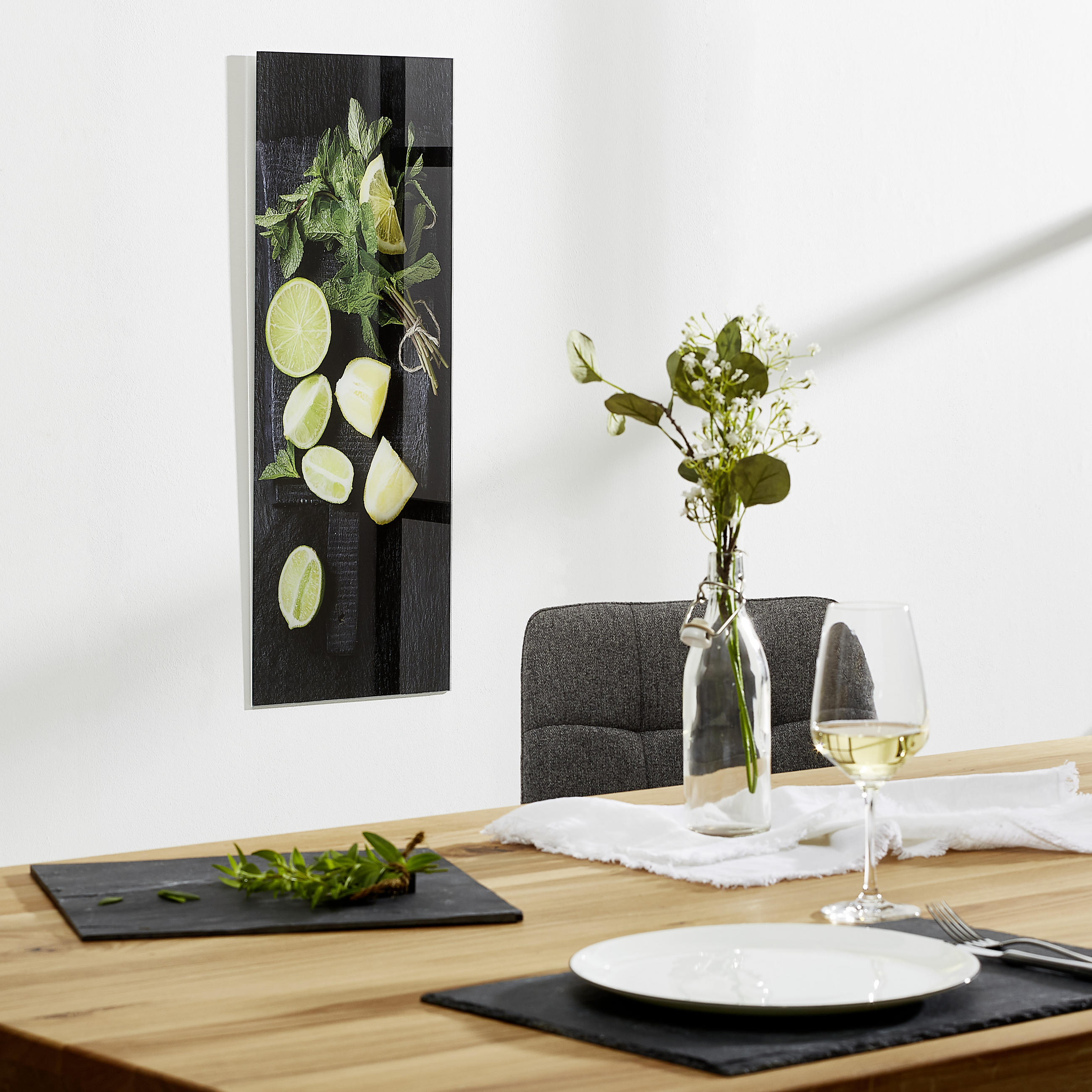 GLASBILD Essen & Trinken  - Multicolor, KONVENTIONELL, Glas (30/80/1,40cm) - Euroart