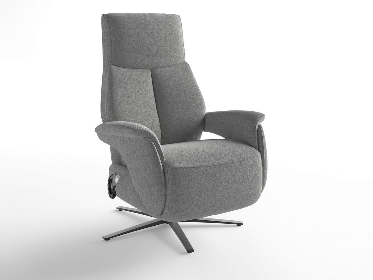 RELAXSESSEL Textil Anthrazit  - Anthrazit/Schwarz, Basics, Textil/Metall (75/110/85cm) - Sit & More