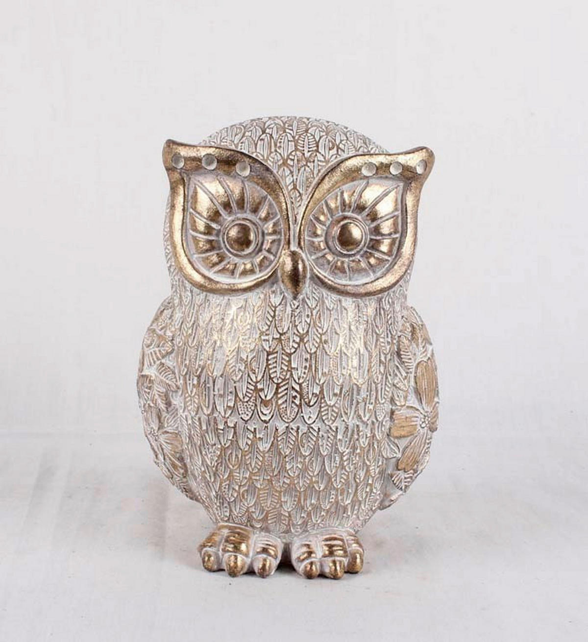 SZOBOR - aranyszínű, Basics, műanyag (11/11/17cm)