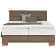 BOXSPRINGBETT 160/200 cm  in Braun, Eichefarben  - Eichefarben/Braun, Natur, Holz/Textil (160/200cm) - Valnatura