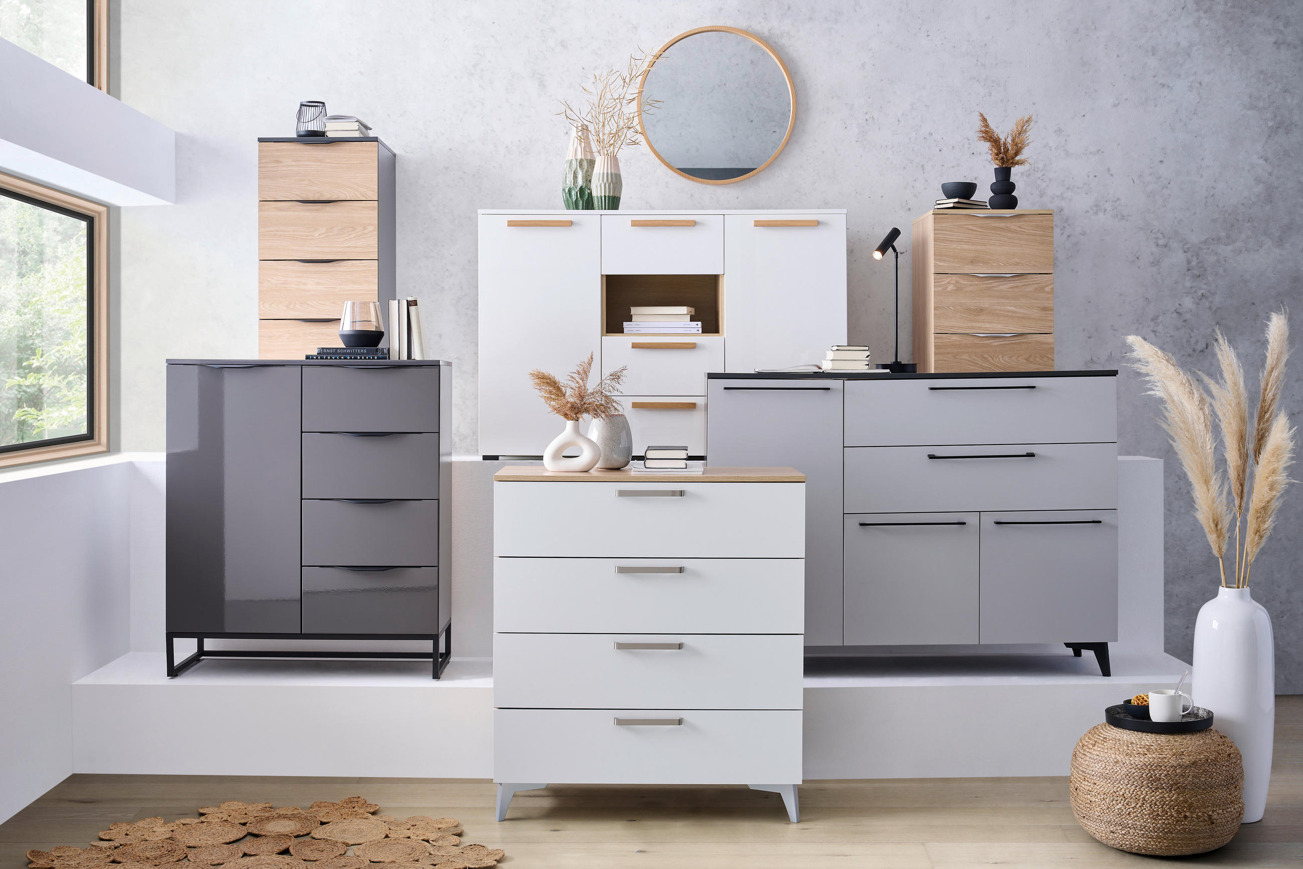 Thumbnail - Hom`in Tür, Weiß Hochglanz, Holzwerkstoff, 45x66x1.6 cm, Schlafzimmer, Kleiderschränke, Schranksysteme