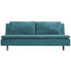 SCHLAFSOFA Flachgewebe Petrol  - Eichefarben/Petrol, KONVENTIONELL, Holz/Textil (205/85/98cm) - Carryhome