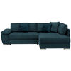 ECKSOFA in Webstoff Petrol  276/212 cm  - Chromfarben/Petrol, Design, Kunststoff/Textil (276/212cm) - Carryhome