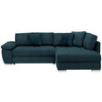 ECKSOFA in Webstoff Petrol  - Chromfarben/Petrol, Design, Kunststoff/Textil (276/212cm) - Carryhome