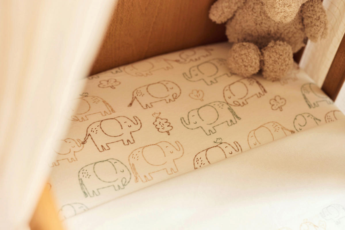 DJEČJA PLAHTA S GUMICOM     Elephant Tales  - višebojno, Basics, tekstil (50/90/1cm) - JOLLEIN