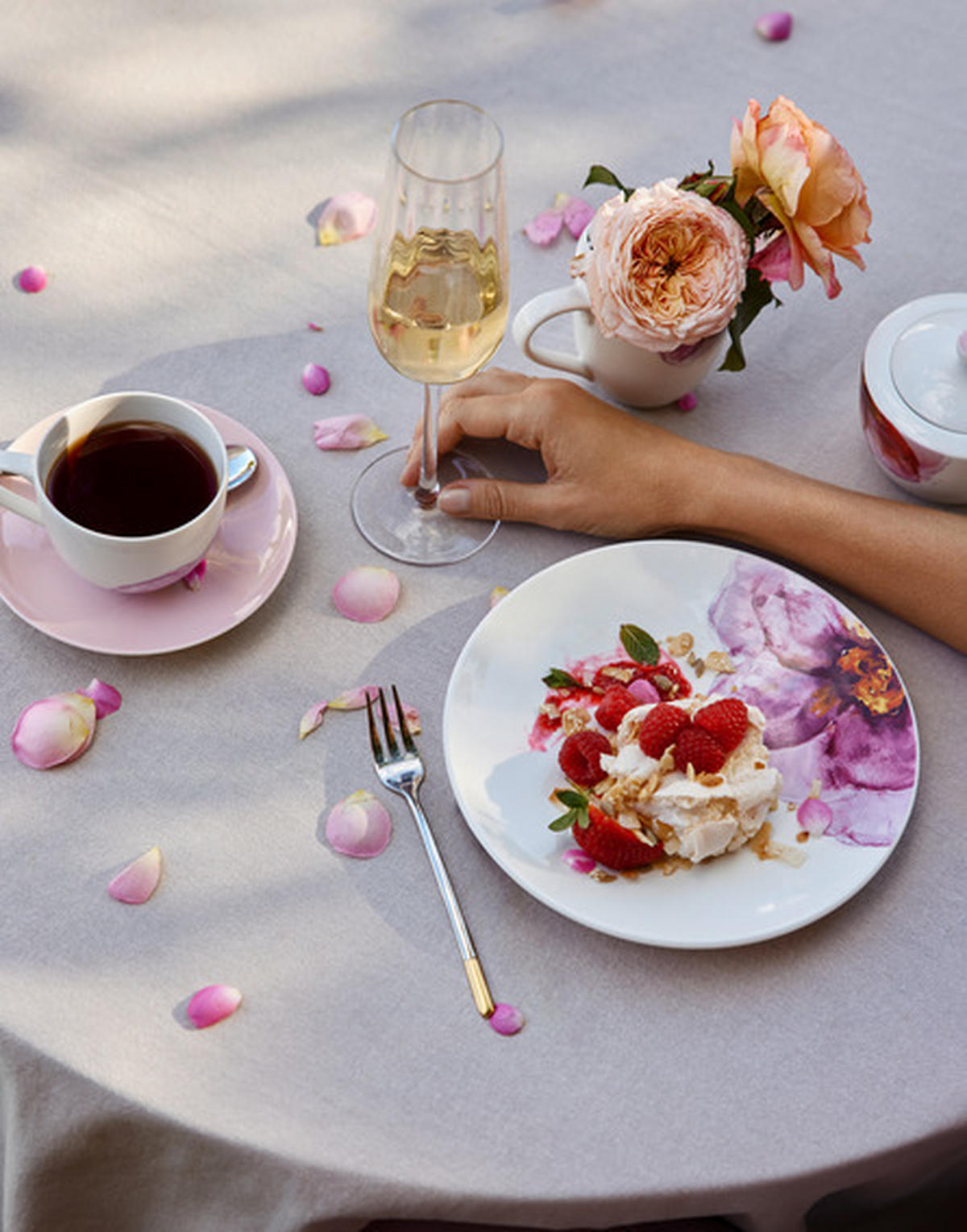 UNTERTASSE ROSE GARDEN 14 cm  - Rosa, Basics, Keramik (14cm) - Villeroy & Boch