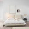 POLSTERBETT 180/200 cm  in Creme  - Creme/Schwarz, Modern, Holz/Textil (180/200cm) - Livetastic