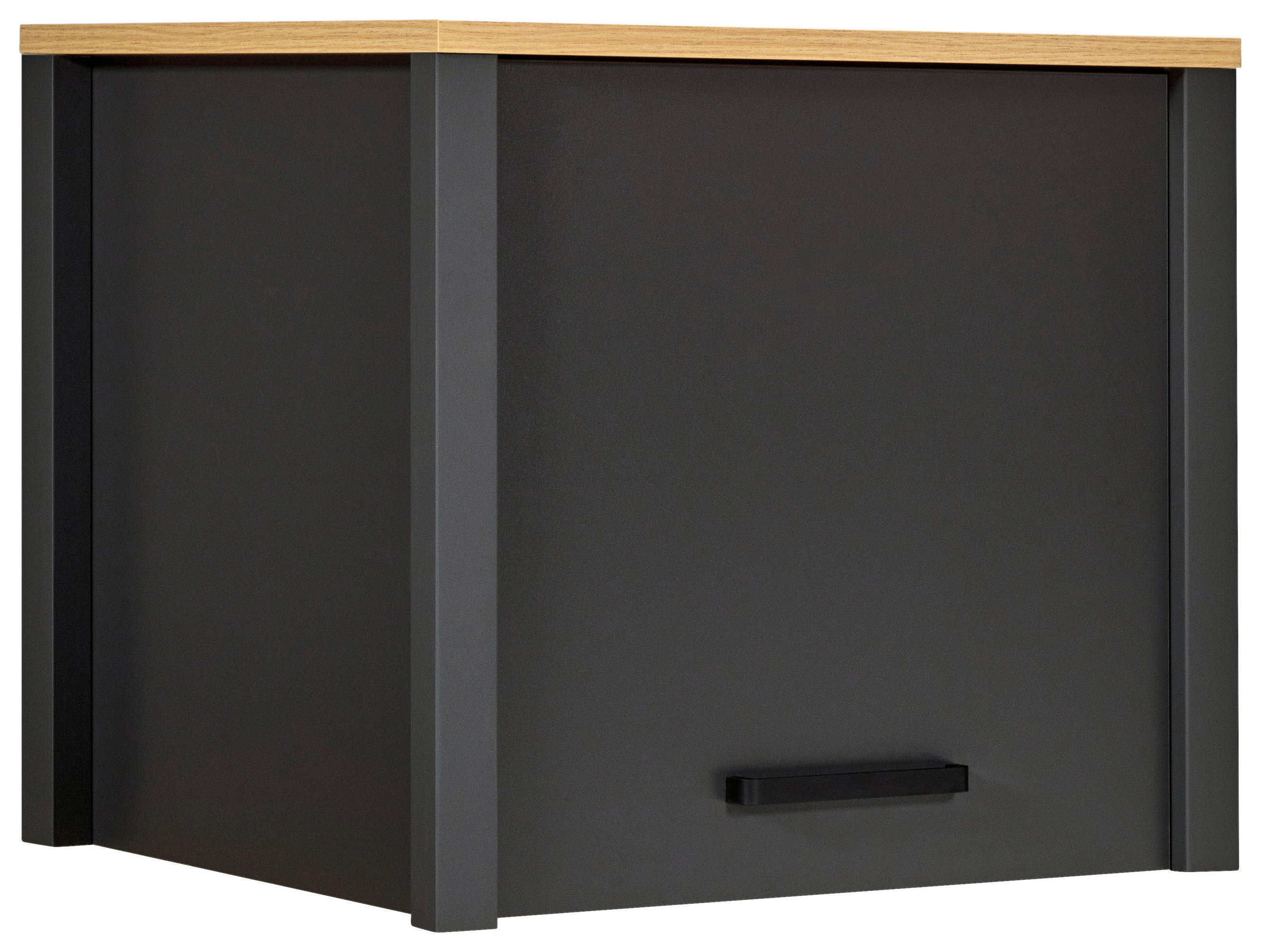 AUFSATZSCHRANK 70/60,5/60 cm  in  - Anthrazit/Schwarz, MODERN, Holzwerkstoff/Metall (70/60,5/60cm) - home24