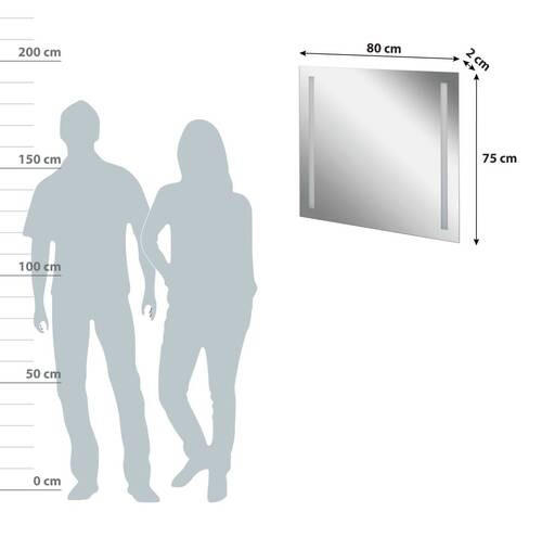 BADEZIMMERSPIEGEL 80/75/2 cm  - Basics, Glas (80/75/2cm) - MID.YOU