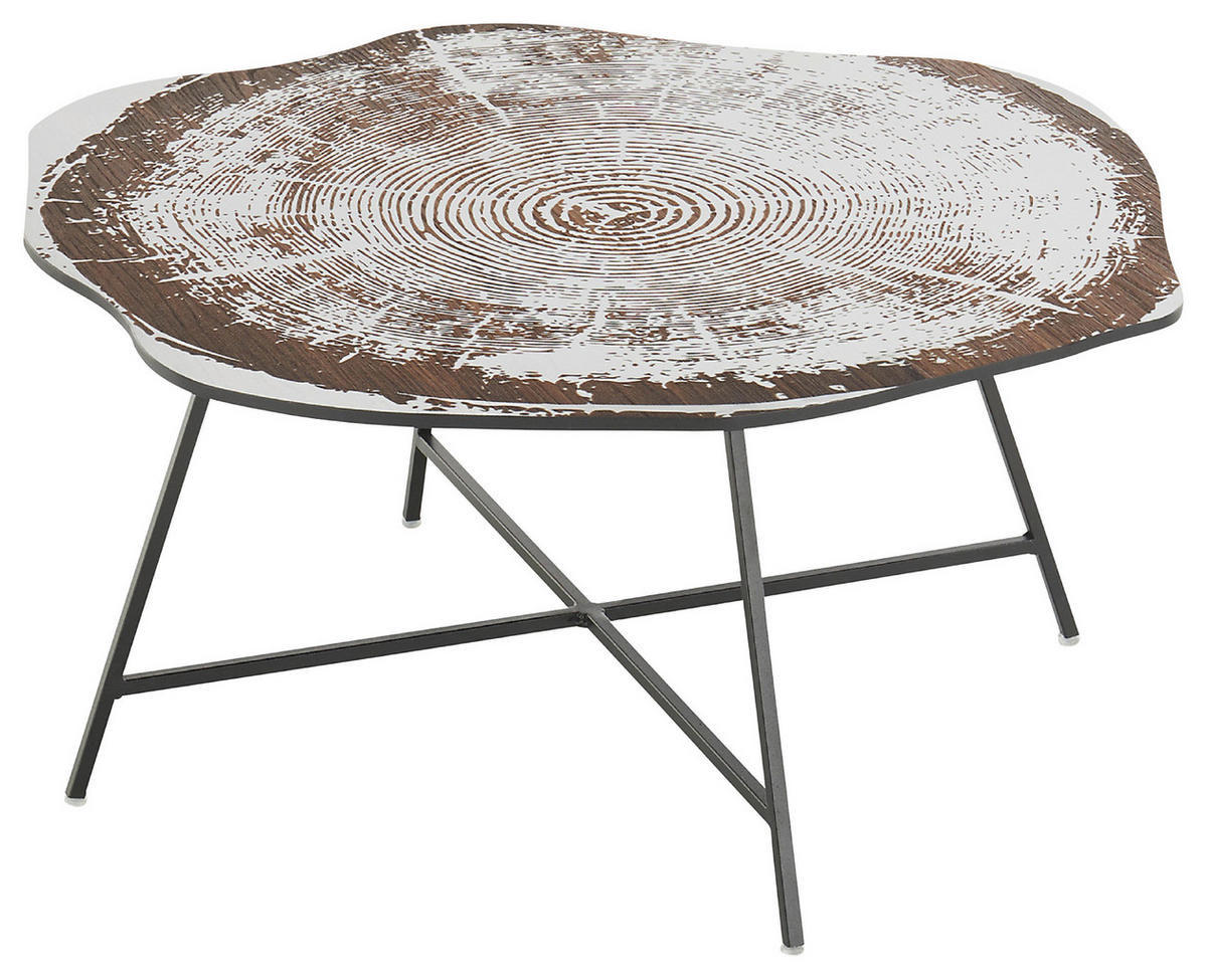 COUCHTISCH in Metall, Holzwerkstoff  - Schwarz/Weiß, LIFESTYLE, Holzwerkstoff/Metall (70/40cm) - MID.YOU