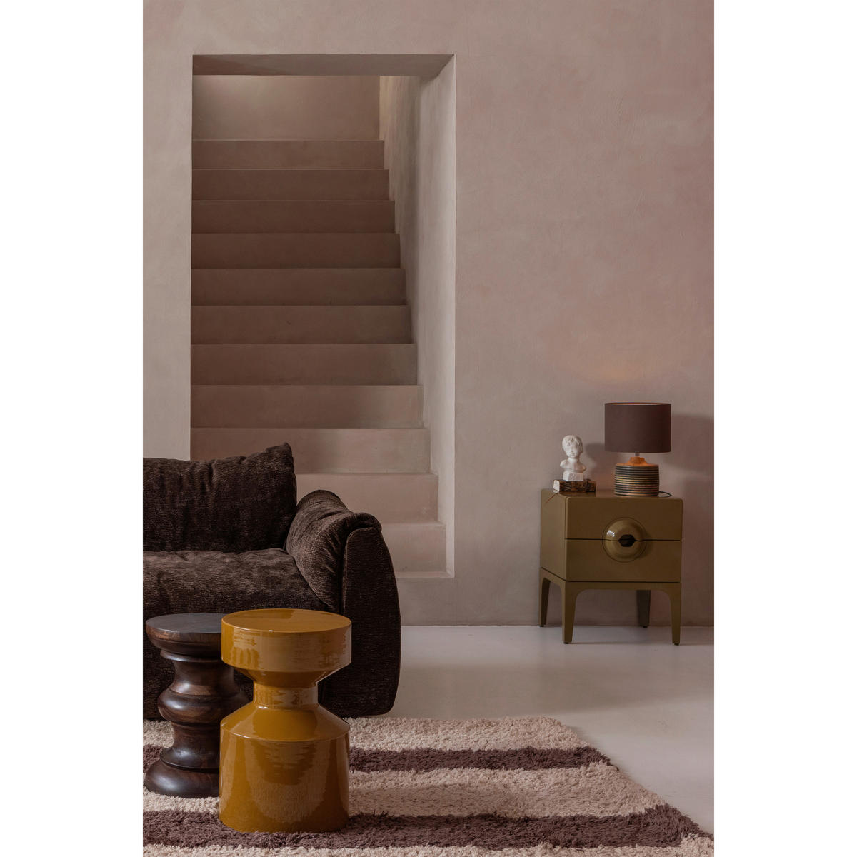 KOMMODE Merge  in 44/57/45 cm  - Honig, Design, Holz/Metall (44/57/45cm) - Livetastic