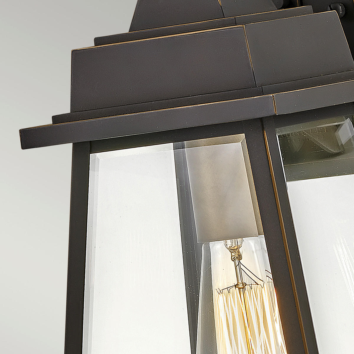 AUSSENWANDLEUCHTE - Messingfarben/Bronzefarben, Konventionell, Glas/Metall (17/21,5/48,8cm) - Elstead Lighting