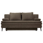 SCHLAFSOFA in Webstoff Dunkelgrau  - Dunkelgrau/Schwarz, Design, Kunststoff/Textil (200/90/100cm) - Venda