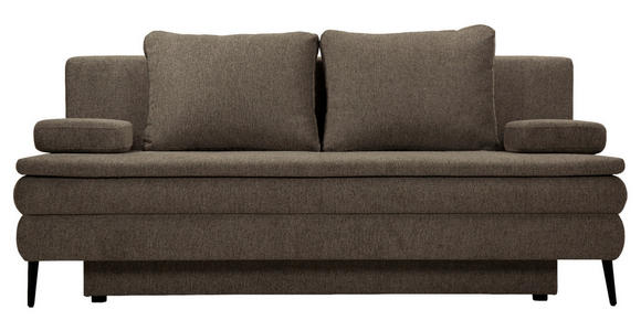 SCHLAFSOFA in Webstoff Dunkelgrau  - Dunkelgrau/Schwarz, Design, Kunststoff/Textil (200/90/100cm) - Venda