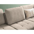 ECKSOFA in Bouclé Beige  - Beige/Schwarz, Natur, Textil/Metall (288/233cm) - Valnatura