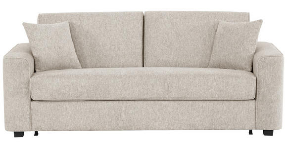 SCHLAFSOFA Webstoff Greige  - Greige/Schwarz, Design, Kunststoff/Textil (205/83/100cm) - Xora