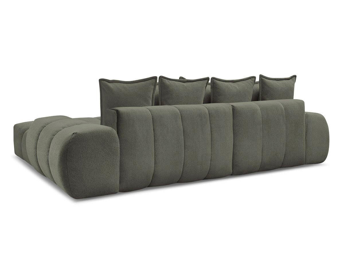 ECKSCHLAFSOFA EVEREST  mit Rücken echt, Armteil links, Armteil rechts Flachgewebe Grün  - Schwarz/Grün, MODERN, Kunststoff/Textil (318/180cm) - Livetastic