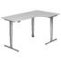SCHREIBTISCH - Silberfarben/Weiß, KONVENTIONELL, Holzwerkstoff/Metall (200/63,5-128,5/120cm) SCHREIBTISCH - Silberfarben/Weiß, KONVENTIONELL, Holzwerkstoff/Metall (200/63,5-128,5/120cm)