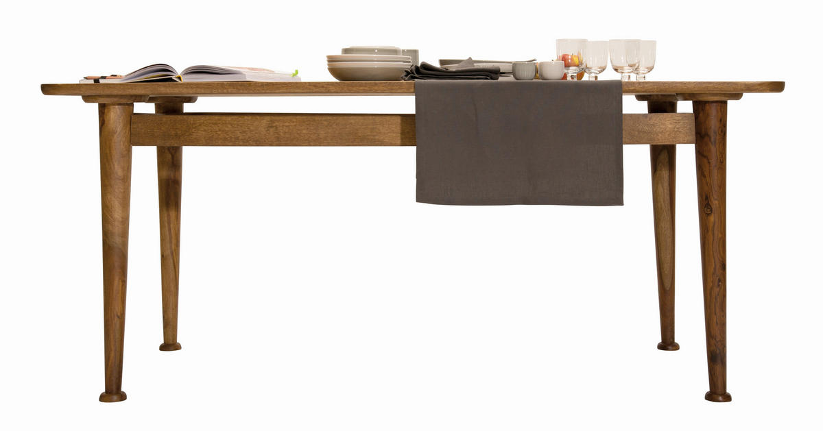 ESSTISCH 180/90/76 cm Echtholz  Holz rechteckig Braun  - Braun, MODERN, Holz (180/90/76cm) - MID.YOU