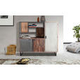 HIGHBOARD  in 163/150/40 cm  - Dunkelbraun/Schwarz, Design, Holz/Stein (163/150/40cm) - Carryhome