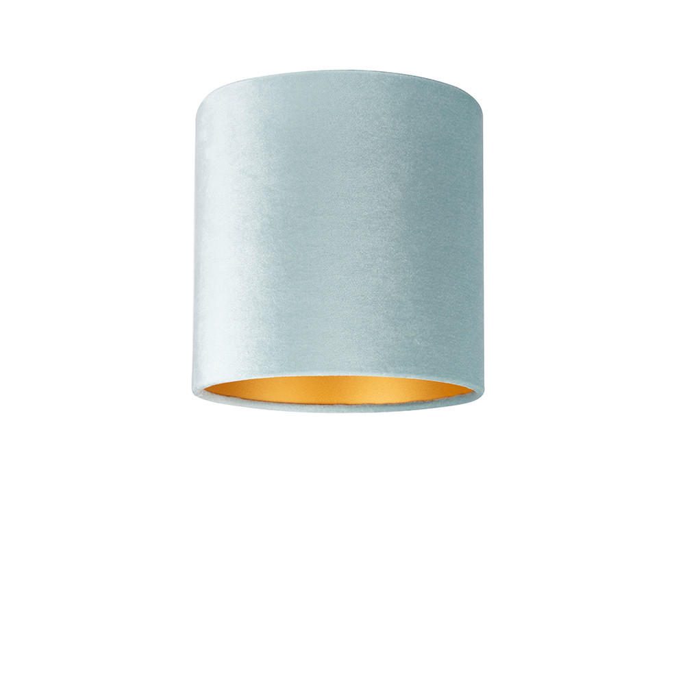 XXXLutz Leuchtenschirm Velour Hellblau 23 cm