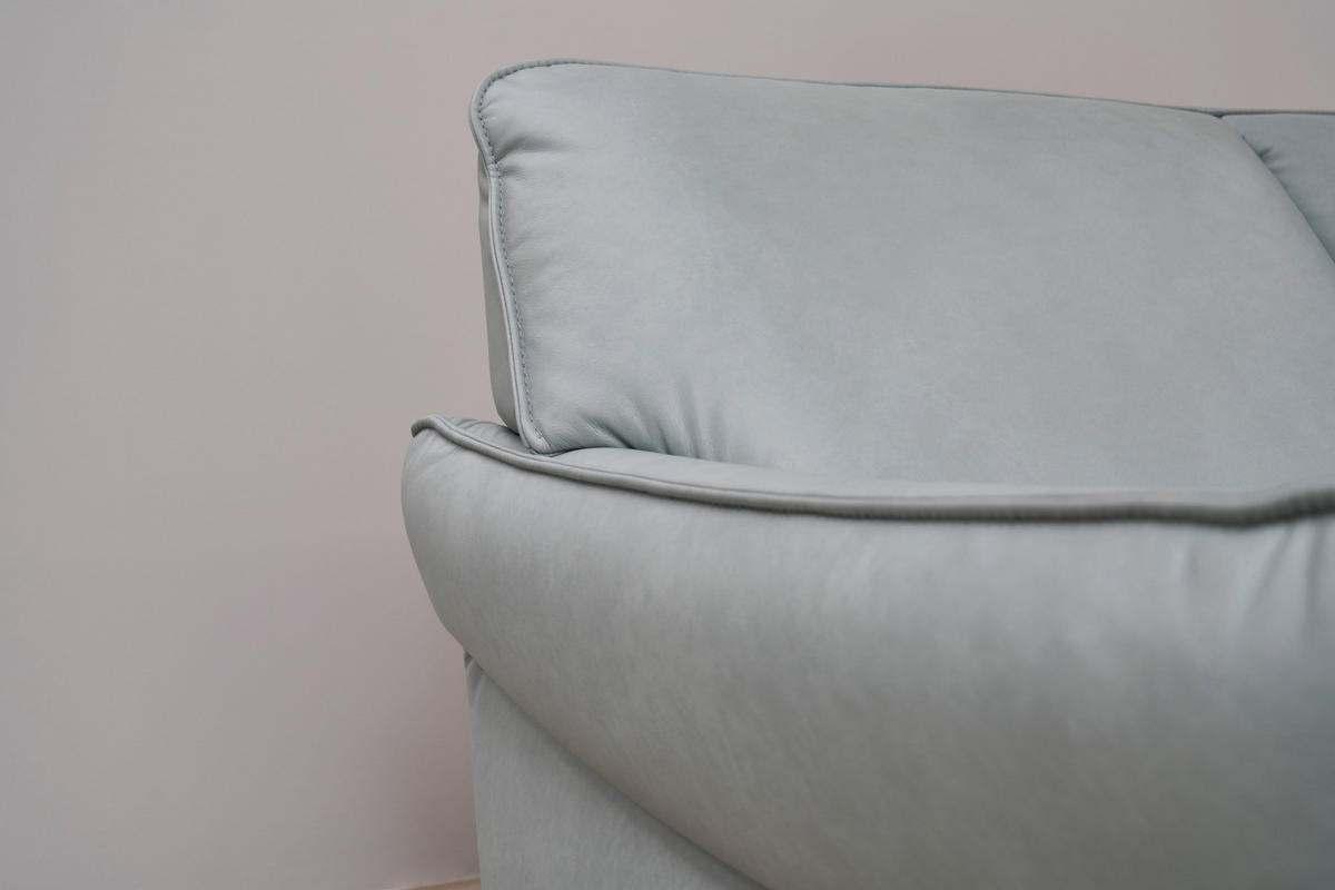 2,5 ÜLÉSES KANAPÉ bőr világosszürke  - világosszürke, Design, bőr/fém (192/100/90cm) - Himolla