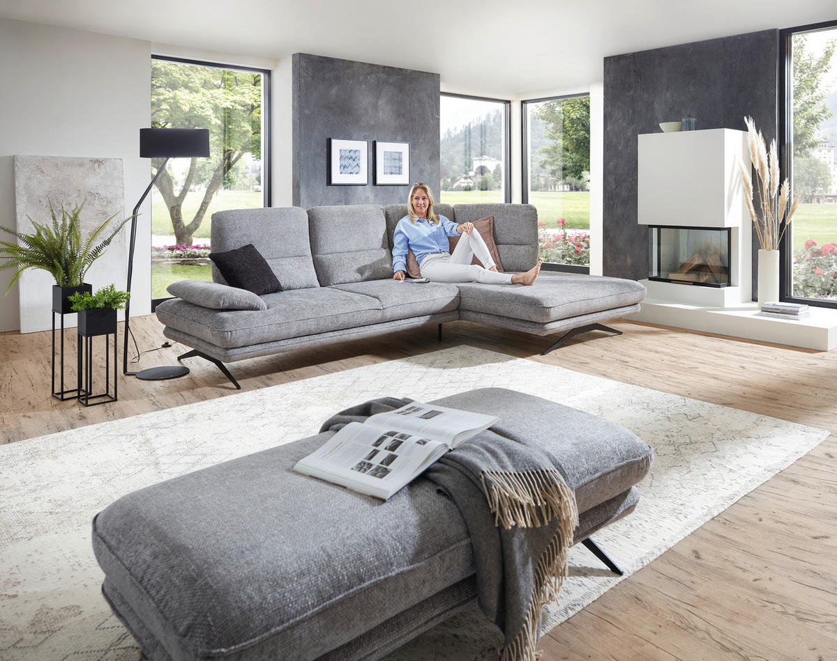 COLȚAR, textil, gri, 309/182 cm - negru/gri, Design, metal/textil (309/182cm) - Stylife