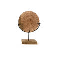 SKULPTUR - Nussbaumfarben, Trend, Holz/Metall (32/47/9,5cm) - Ambia Home