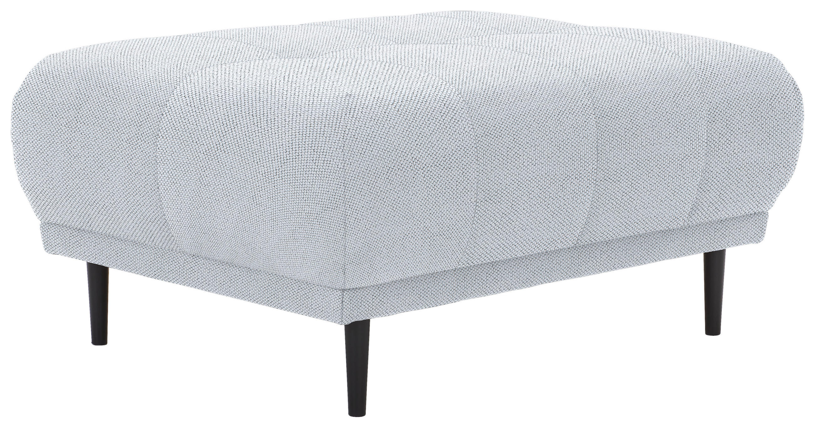 HOCKER in Textil Hellgrau  - Hellgrau/Schwarz, Design, Holz/Textil (93/45/77cm) - Stylife