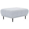 HOCKER in Textil Hellgrau  - Hellgrau/Schwarz, Design, Holz/Textil (93/45/77cm) - Stylife